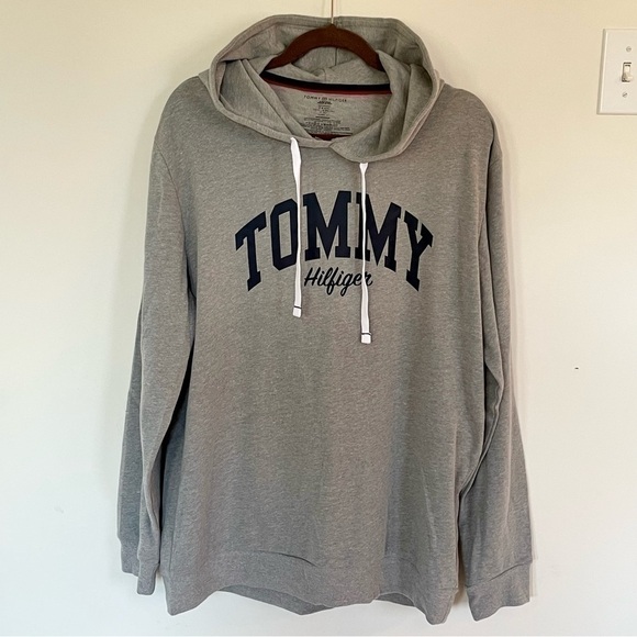TOMMY Hilfiger Tommy Pullover Grey Hoodie In XL - Picture 7 of 11